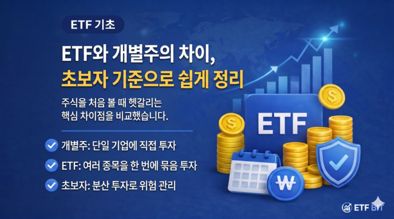ETF와 개별주의 차이, 초보자 기준으로 쉽게 정리